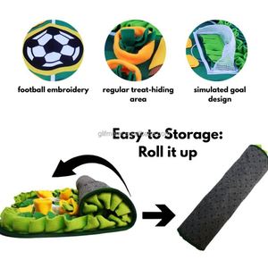 Tapis de reniflement unique <span class=keywords><strong>pour</strong></span> animaux de compagnie sur le thème du terrain de football, antidérapant et enroulable, <span class=keywords><strong>pour</strong></span> friandises <span class=keywords><strong>pour</strong></span> chiens - Product Image 4