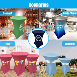 Mantel Elástico de Spandex Directo de Fábrica para Fiestas, Cubierta de Alta Calidad para Mesas de Cóctel, Fundas Publicitarias - Product Image 4