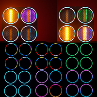 Luz de Escenario LED RGBW 4 en 1 de 200W, 4 Ojos, Efecto Retro Matrix, Blinder para Audiencia, Estroboscópica, Wash, Retroiluminación Ambiental para KTV, Discoteca, Control DMX512
