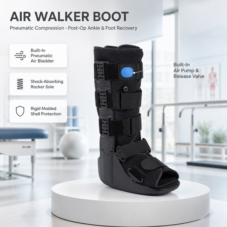Pneumatic Ankle Foot Orthotic Brace Air Compression Support Splint ...