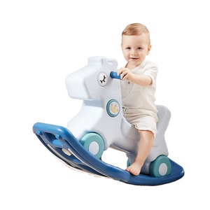 ABST Plástico HDPE Kid's Rocking Horse Gift Slide Toy Toddler Boys & Girls <span class=keywords><strong>3</strong></span> em 1 PE Unisex Plastic Horse Shoe Kids Game ABST-Y02 - Product Image 1