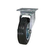 Roue pivotante industrielle en caoutchouc de 3 pouces, roue de chariot à usage moyen de 50 kg pour entrepôt et atelier