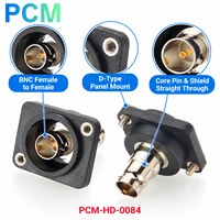 Connecteur coaxial RF de type D BNC femelle-femelle à montage sur panneau, adaptateur de châssis pour équipement de test vidéo CCTV et diffusion