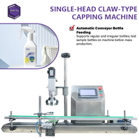 Machine de capsulage à griffes à tête unique, semi-automatique, électrique, à couple réglable, motorisée, pour produits chimiques et nettoyants ménagers en spray