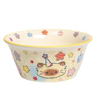 Bol à petit-déjeuner en céramique de style américain, grande capacité, pour yaourt, nouilles de riz et soupe, idéal pour la rentrée scolaire