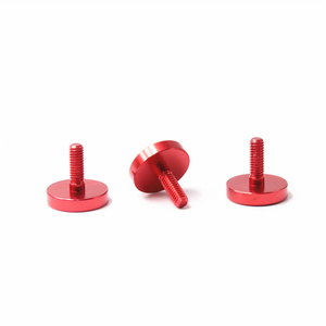 Tùy chỉnh vật liệu mới Nhôm Màu Đỏ Lớn Đầu phẳng ngón tay cái vít - Product Image 4