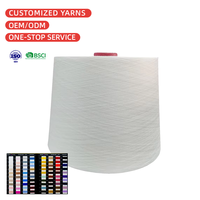 30S Virgin Raw White Siro Compact Spinning Polyester Yarn Polyester Ring Spun Yarn T Shirt Yarn for Knitting Weaving