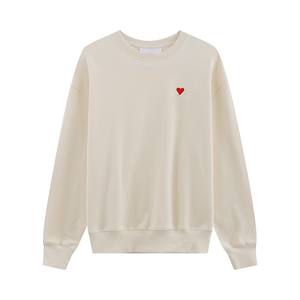 Felpe in Cotone con Cuori in Rilievo e Motivo <span class=keywords><strong>Ami</strong></span>, con Ricamo e Stampa Digitale, T-Shirt Autunnale Popolare a Parigi - Product Image 3