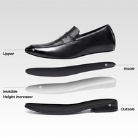 Mocassins de mariage pour hommes, personnalisés avec logo de marque, pour affaires et occasions formelles, rehaussants de 7 cm, vente en gros directe usine