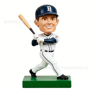 Custom Baseball Player <b>Bobblehead</b> Doll Ivory White Synthetic Resin Collectible Souvenir Desktop Decoration - Product Image 2
