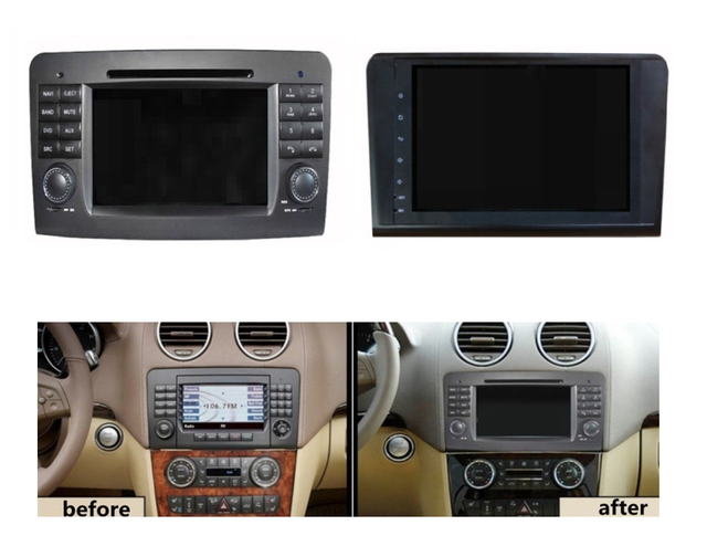 UPSZTEC Touch Screen Android System DVD GPS Car Video Player for Mercedes Benz ML W164 W300 ML350 L450 L500 GL X164 G320 GL350