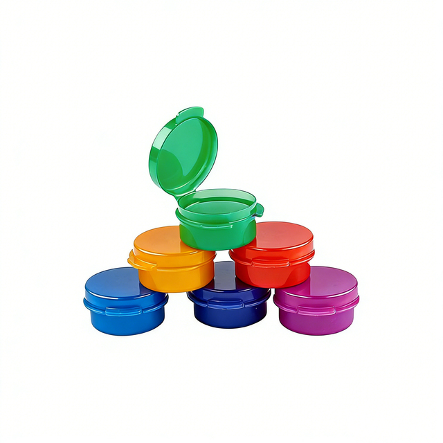 Hot Sale 1ml 3ml 5ml 10ml PP Plastic Flip Top Jar Hinge Box for Skin Care Eye Cream & Essential Oil