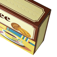 Boîte d'emballage personnalisée pour produits de café instantané, boîte en carton blanc, boîte à insertion unique, boîte à ouverture facile, impression personnalisée