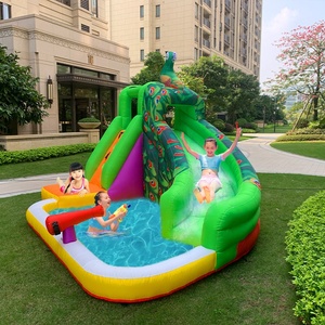 Children's Indoor Small Pool Indoor <strong>Climbing</strong> Trampoline Oxford Inflatable <strong>Balloon</strong> Castle Cartoon Peacock Naughty Castle Slide - Product Image 2