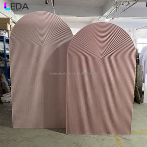 Facile da impostare a tema spirale rosa a strisce Baby Shower sfondo acrilico arcuato per la decorazione della festa di nozze - Product Image 1