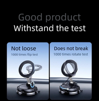 Support magnétique pour téléphone super puissant avec 720 °   Rotation, ventouse et support métallique à trois axes, universel pour voiture/bureau, anti-vibration