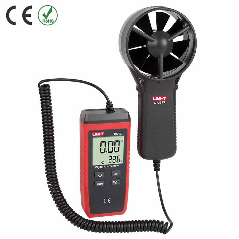 UT363S CMM/CFM 0~30m/s wind speed meter direction Air Flow or Velocity plus Ambient Temperature Wind Digital Anemometer