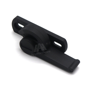 Fermeture <span class=keywords><strong>centrale</strong></span> d'escargot de <span class=keywords><strong>PVC</strong></span> noir de ceinture de fenêtre coulissante de style moderne AL-15 avec le matériel en aluminium de serrure de croissant de lune - Product Image 6