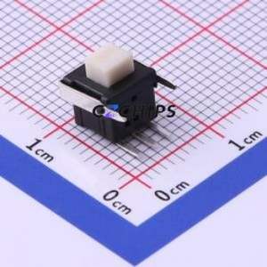 K8-5854T-L1 Push Button Switch Through hole Component (THT) Switch Self-Locking Square Plunger Through Hole 100mA - Product Image 1