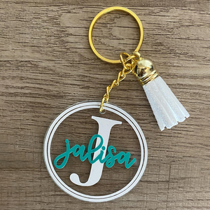 Portachiavi in plastica trasparente alla moda con forma personalizzata stampa in bianco e acrilico trasparente portachiavi portachiavi con nappa - Product Image 5