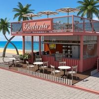 Conteneur de restaurant préfabriqué à montage rapide 10ft 20ft, Kiosque de restauration rapide, Bar à café extérieur, Magasin mobile