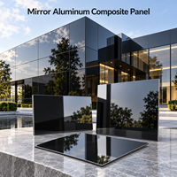 Panneau composite en aluminium miroir de 4 mm, cuivre pour panneaux décoratifs de hall d'ascenseur