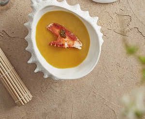 Tazón de Porcelana Blanco con Forma de Cangrejo, para Postres, Platos Fríos, Ensaladas y Sopas, Ideal para Restaurantes - Product Image 6