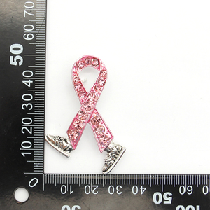 Broches personnalisées Ruban <span class=keywords><strong>rose</strong></span> d'<span class=keywords><strong>octobre</strong></span> pour la sensibilisation au cancer du <span class=keywords><strong>sein</strong></span>, jolie broche en forme de ruban, bijou cadeau - Product Image 3