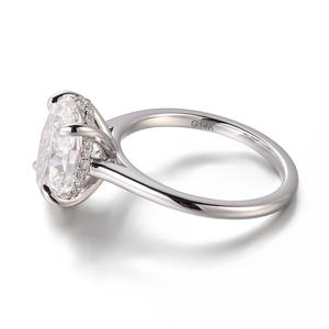 GIA IGI cincin berlian tumbuh laboratorium bersertifikat CVD HPHT 2 karat untuk pria wanita pertunangan pernikahan disesuaikan ikat emas padat 18k - Product Image 6