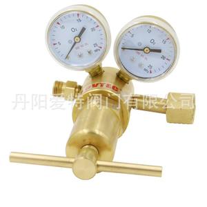 Régulateur haute pression avec deux manomètres pour bouteille de gaz, matériau tout cuivre pour l'argon, laiton - Product Image 1