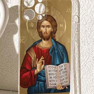 Funda Transparente para Teléfono con Icono de Jesucristo Ortodoxo, Funda Protectora de TPU Suave a Prueba de Golpes, Decoración Religiosa Cristiana, Regalo de <span class=keywords><strong>Fe</strong></span> para Pascua - Product Image 3