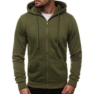 Soft Fleece Zip Hoodie Split Kangaroo Pockets Long Sleeves 100% Cotton Breathable Quick Dry comfort Travel Daily Lounging - Product Image 1