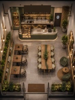 Mobilier de restaurant de luxe, mobilier de salon d'hôtel moderne, table et chaise de restaurant en bois massif, design d'intérieur de restaurant