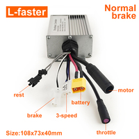 Trottinette Électrique L-faster avec Pneus de 14,5 Pouces, Moteur Brushless 350W, Kit Contrôleur Étanche avec Fonction 3 Vitesses
