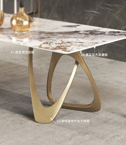 Set <span class=keywords><strong>Tavolo</strong></span> da Pranzo di Lusso Contemporaneo <span class=keywords><strong>con</strong></span> Lastra di Pietra Lucida Estensibile e <span class=keywords><strong>6</strong></span> <span class=keywords><strong>Sedie</strong></span> Arredamento Moderno per la Casa - Product Image 5