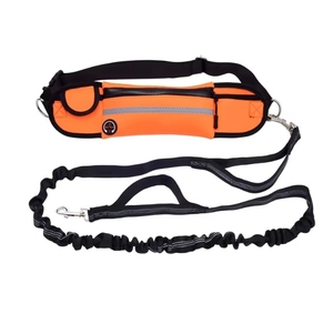 Correa <span class=keywords><strong>de</strong></span> perro funcional y elegante montada en la cintura con rayas reflectantes correa elástica y bolsillo <span class=keywords><strong>de</strong></span> almacenamiento para pasear <span class=keywords><strong>perros</strong></span> - Product Image 1