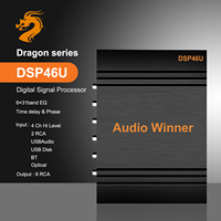 AudioWinner DSP46U Processeur de signal numérique à 6 canaux de classe A/B pour les fonctions audio de voiture Connectivité BT intégrée et égaliseurs