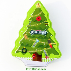 Christmas Tree Shaped Tin Box Candy Chocolate Cookie Tin Box Christmas Gift Tin Box