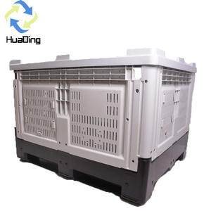 Meyve ve sebze için toptan ağır büyük katlanabilir geri dönüşümlü plastik palet kutusu - Product Image 3