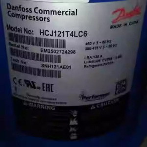 คอมเพรสเซอร์เชิงพาณิชย์ Danfoss รุ่น HCJ121T4LC6 480V 3 เฟส ใช้สารทำความเย็น R410A แบบสโครล - Product Image 1