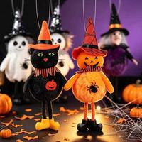 Jouets en peluche d'Halloween, décorations suspendues pour portes et fenêtres, citrouille, fantôme, fournitures de fête, accessoires de déguisement d'Halloween