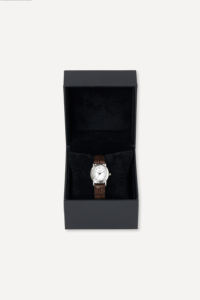 Reloj de Pulsera Clásico GBHW ARO, Plateado y Marrón, Reloj de Cuarzo de Lujo, Elegante Reloj Analógico para Mujer con Correa de Cuero - Product Image 5