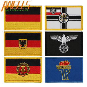 Parche de bandera nacional de Alemania Oriental en 3D bordado, parche internacional para coser o planchar en 1959-1990, hecho de tela de sarga - Product Image 6