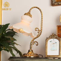 Jewellerytop Français Classique Éclairage Victorien En Laiton Lampe De Table Princesse De Luxe Lumières Fleur Lampe De Bureau Pour Chambre De Chevet