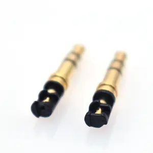Plugue de fone de ouvido banhado a ouro, conector de áudio, conector de fone de ouvido de níquel banhado a ouro, 3.5x4.5x24.5mm