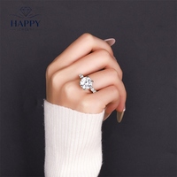 Bague de fiançailles pour femme en argent sterling 925 certifié GRA, légèrement luxueuse, avec diamant moissanite coloré VVS 2/3/5 carats