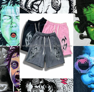 מותג אופנה חדש בסגנון רטרו טהור, איכותי ביותר, בגדי גברים רחבים, מכנסי קצרים קז'ואל מכותנה עם סריקת NFC לגברים - Product Image 1