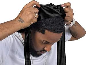 <span class=keywords><strong>Durag</strong></span> en Velours de Qualité Supérieure, Durags Doux et Veloutés, Longues Sangles Larges Doubles, <span class=keywords><strong>Durag</strong></span> Soyeux pour Hommes et Foulard - Product Image 4