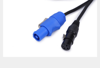 Câble combiné XLR 5 broches DMX PowerCON TRUE1 compatible, câble d'alimentation hybride 14AWG avec isolation PVC IP65, 3FT-25FT