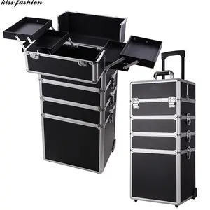 Valise De Maquillage Professionnel 4-en-1, Roulettes À 360°, Argent -  Vanity - Trousse de toilette BUT